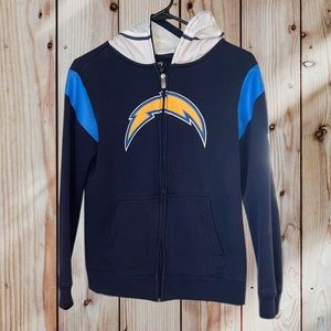 Chargers Hooded Zipper Sweater. Size Youth M